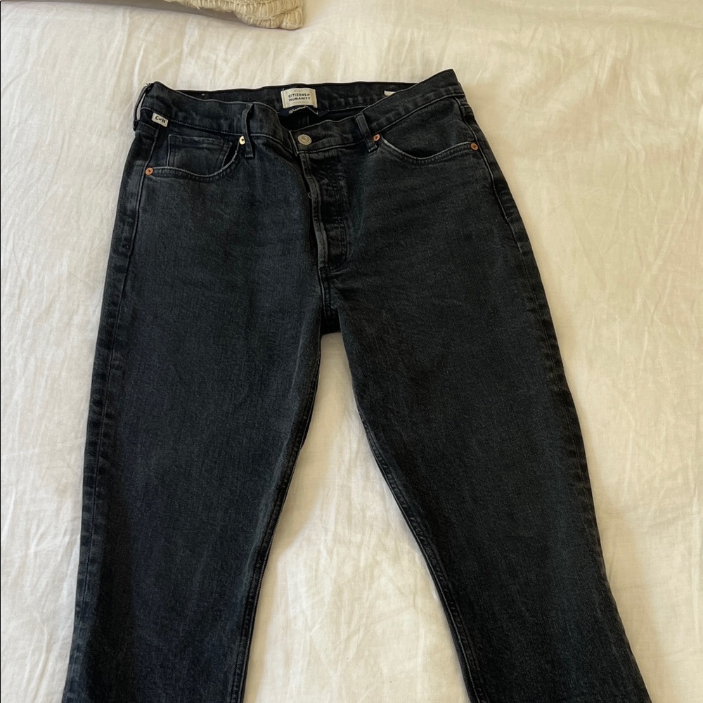 Citizens Of Humanity Dark Gray Straight Leg Jeans